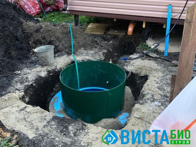 Установка септика и дренажного колодца